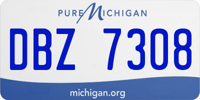 MI license plate DBZ7308