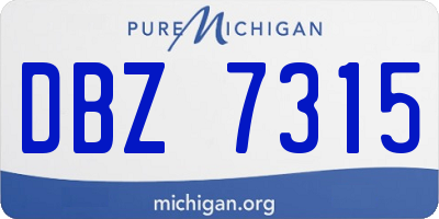 MI license plate DBZ7315