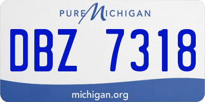 MI license plate DBZ7318