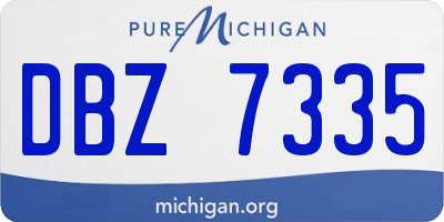MI license plate DBZ7335