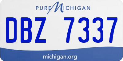 MI license plate DBZ7337