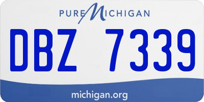 MI license plate DBZ7339