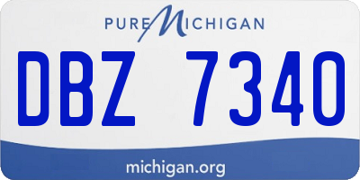 MI license plate DBZ7340