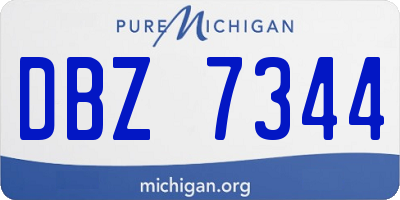 MI license plate DBZ7344