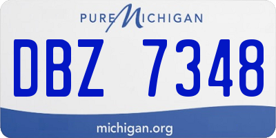 MI license plate DBZ7348