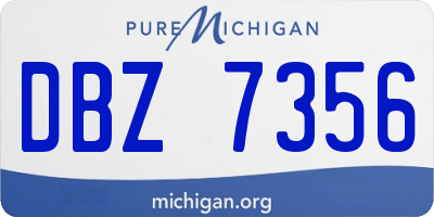 MI license plate DBZ7356