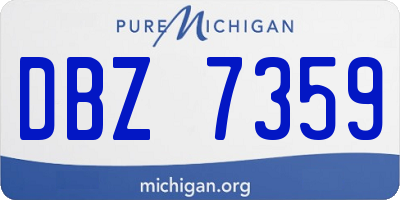 MI license plate DBZ7359