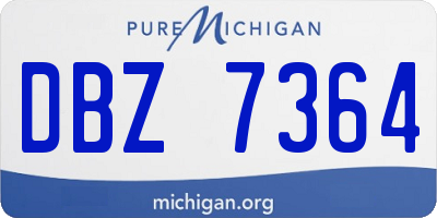 MI license plate DBZ7364