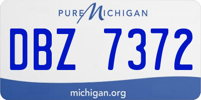 MI license plate DBZ7372