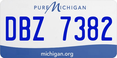 MI license plate DBZ7382