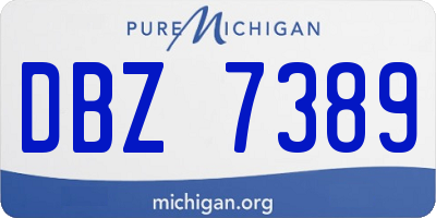 MI license plate DBZ7389