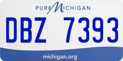 MI license plate DBZ7393