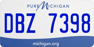 MI license plate DBZ7398