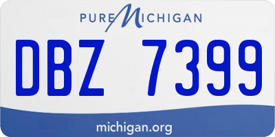 MI license plate DBZ7399