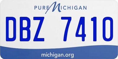 MI license plate DBZ7410