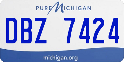 MI license plate DBZ7424