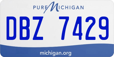 MI license plate DBZ7429