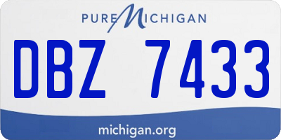 MI license plate DBZ7433