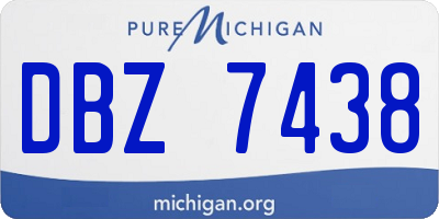 MI license plate DBZ7438