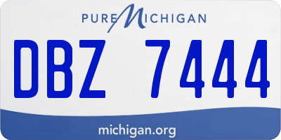 MI license plate DBZ7444