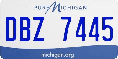MI license plate DBZ7445