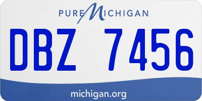 MI license plate DBZ7456