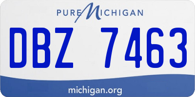 MI license plate DBZ7463