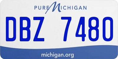 MI license plate DBZ7480