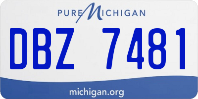 MI license plate DBZ7481