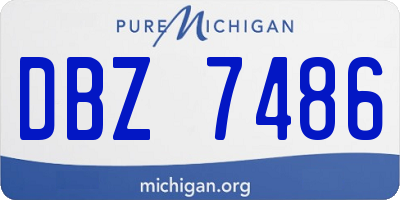 MI license plate DBZ7486