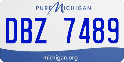 MI license plate DBZ7489