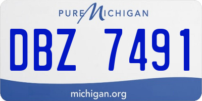 MI license plate DBZ7491