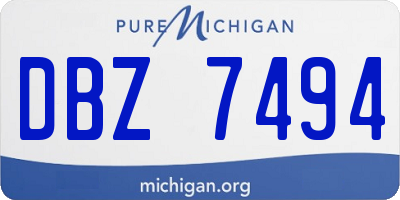 MI license plate DBZ7494