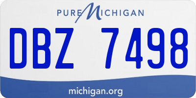 MI license plate DBZ7498