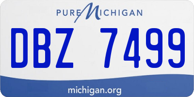 MI license plate DBZ7499