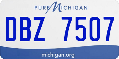 MI license plate DBZ7507