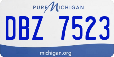 MI license plate DBZ7523