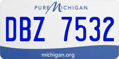 MI license plate DBZ7532