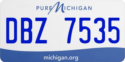 MI license plate DBZ7535