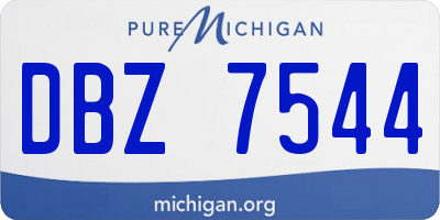 MI license plate DBZ7544