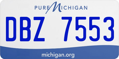 MI license plate DBZ7553