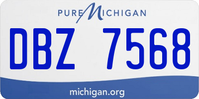 MI license plate DBZ7568