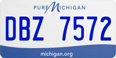 MI license plate DBZ7572