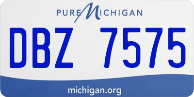 MI license plate DBZ7575