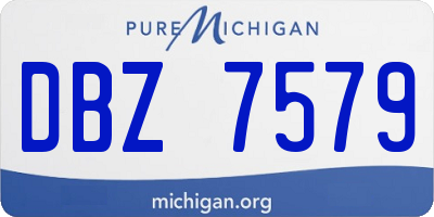 MI license plate DBZ7579