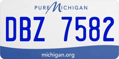 MI license plate DBZ7582