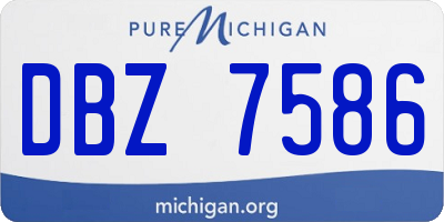 MI license plate DBZ7586