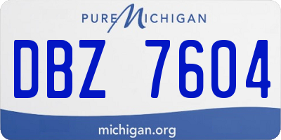 MI license plate DBZ7604