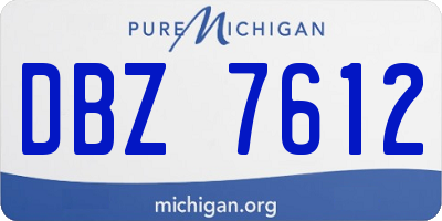 MI license plate DBZ7612