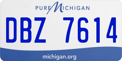 MI license plate DBZ7614